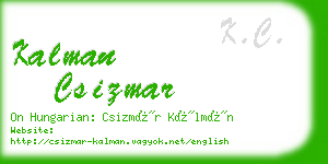 kalman csizmar business card